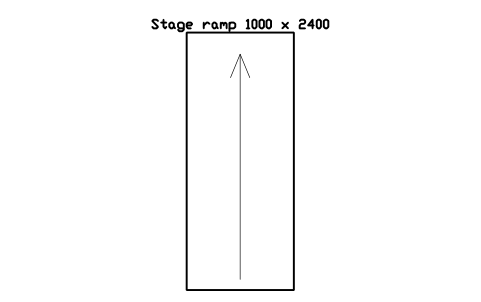 Aperçu du symbole Stage ramp 1000 x 2400, bloc EVT_STAGE_RAMP