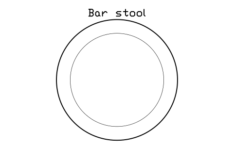 Aperçu du symbole Bar stool, bloc EVT_STOOL_BAR