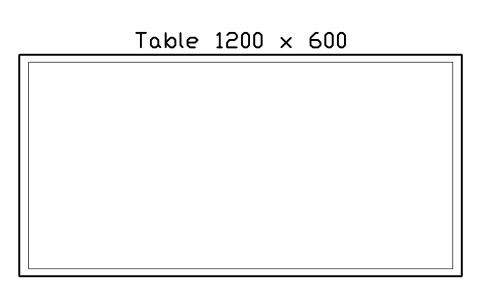 Aperçu du symbole Table 1200 x 600, bloc EVT_TABLE_1200X600