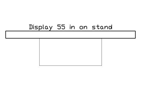 Aperçu du symbole Display 55 in on stand, bloc EVT_TV_55