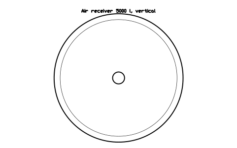 Vista previa del símbolo Air receiver 5000 l, vertical, bloque FPL_AIR_RECEIVER_5