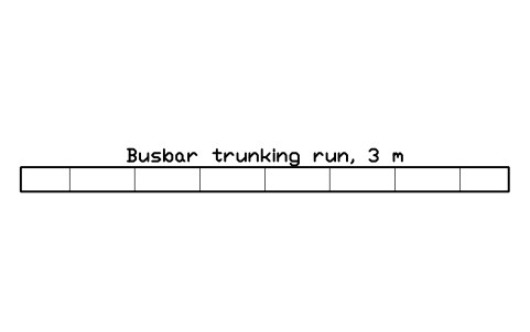 Vista previa del símbolo Busbar trunking run, 3 m, bloque FPL_BUSBAR_TRUNK