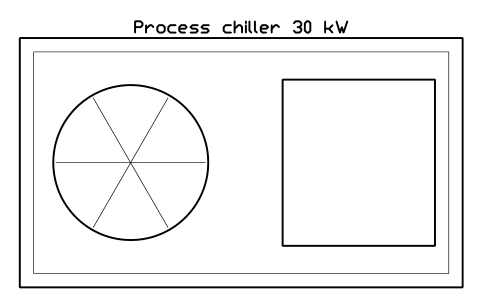 Vista previa del símbolo Process chiller 30 kW, bloque FPL_CHILLER
