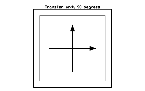 Vista previa del símbolo Transfer unit, 90 degrees, bloque FPL_CONV_TRANSFER