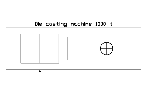 Vista previa del símbolo Die casting machine 1000 t, bloque FPL_DIE_CAST_1000