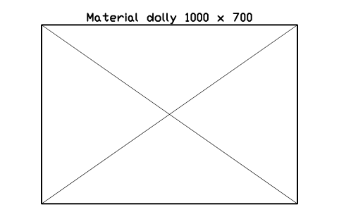 Vista previa del símbolo Material dolly 1000 x 700, bloque FPL_DOLLY