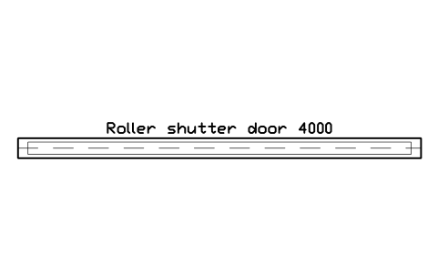 Vista previa del símbolo Roller shutter door 4000, bloque FPL_DOOR_ROLLER