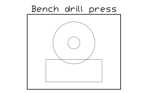 Vista previa del símbolo Bench drill press, bloque FPL_DRILL_BENCH