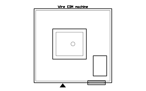 Vista previa del símbolo Wire EDM machine, bloque FPL_EDM_WIRE