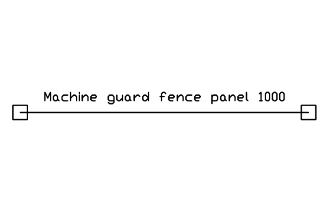 Vista previa del símbolo Machine guard fence panel 1000, bloque FPL_FENCE_1000