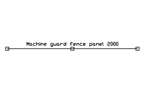 Vista previa del símbolo Machine guard fence panel 2000, bloque FPL_FENCE_2000