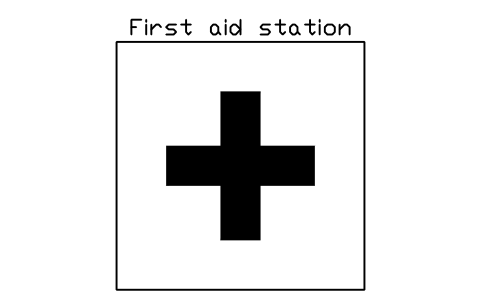 Vista previa del símbolo First aid station, bloque FPL_FIRST_AID