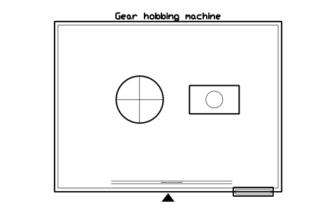 Vista previa del símbolo Gear hobbing machine, bloque FPL_GEAR_HOB
