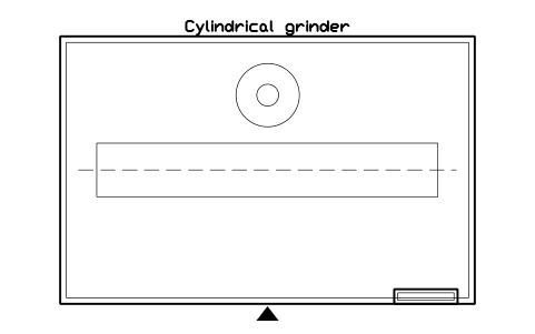 Vista previa del símbolo Cylindrical grinder, bloque FPL_GRIND_CYL