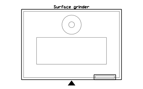Vista previa del símbolo Surface grinder, bloque FPL_GRIND_SURFACE