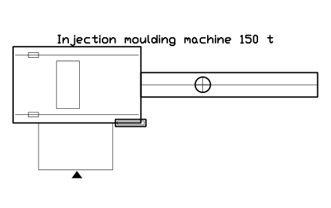 Vista previa del símbolo Injection moulding machine 150 t, bloque FPL_INJ_150T
