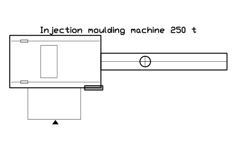 Vista previa del símbolo Injection moulding machine 250 t, bloque FPL_INJ_250T