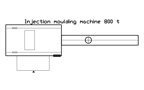 Vista previa del símbolo Injection moulding machine 800 t, bloque FPL_INJ_800T