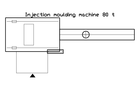 Vista previa del símbolo Injection moulding machine 80 t, bloque FPL_INJ_80T