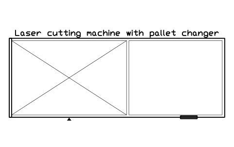 Vista previa del símbolo Laser cutting machine with pallet changer, bloque FPL_LASER_FLAT