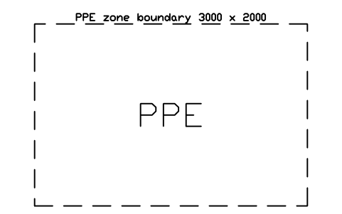 Vista previa del símbolo PPE zone boundary 3000 x 2000, bloque FPL_PPE_ZONE