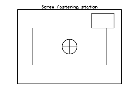 Vista previa del símbolo Screw fastening station, bloque FPL_SCREW_STATION