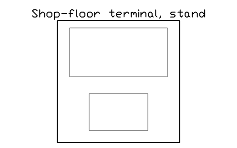 Vista previa del símbolo Shop-floor terminal, stand, bloque FPL_SHOP_COMPUTER