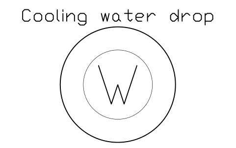 Vista previa del símbolo Cooling water drop, bloque FPL_WATER_DROP