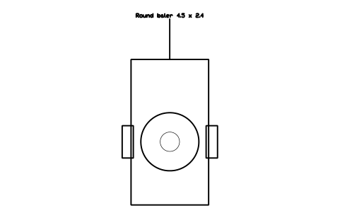 Aperçu du symbole Round baler 4.5 x 2.4, bloc FRM_BALER_ROUND
