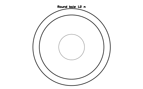 Aperçu du symbole Round bale 1.2 m, bloc FRM_BALE_ROUND_1200