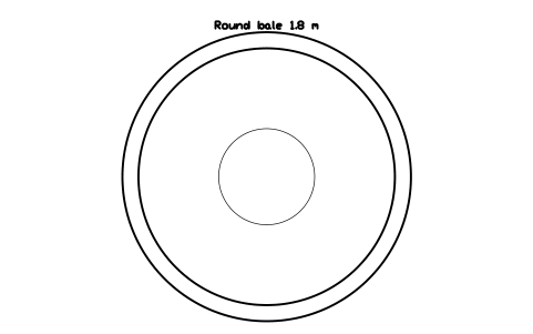 Aperçu du symbole Round bale 1.8 m, bloc FRM_BALE_ROUND_1800