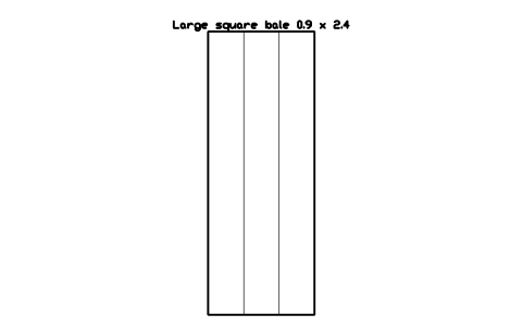 Aperçu du symbole Large square bale 0.9 x 2.4, bloc FRM_BALE_SQUARE