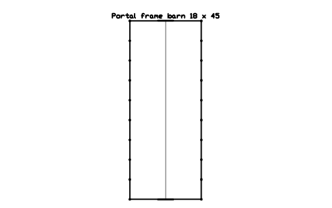 Aperçu du symbole Portal frame barn 18 x 45, bloc FRM_BARN_18X45