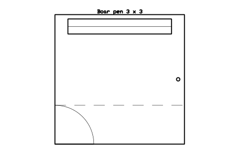 Aperçu du symbole Boar pen 3 x 3, bloc FRM_BOAR_PEN