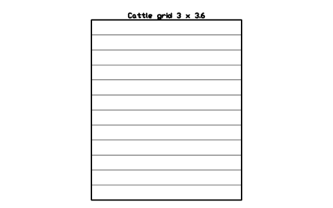 Aperçu du symbole Cattle grid 3 x 3.6, bloc FRM_CATTLE_GRID