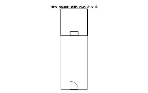 Aperçu du symbole Hen house with run 2 x 6, bloc FRM_COOP_BACKYARD