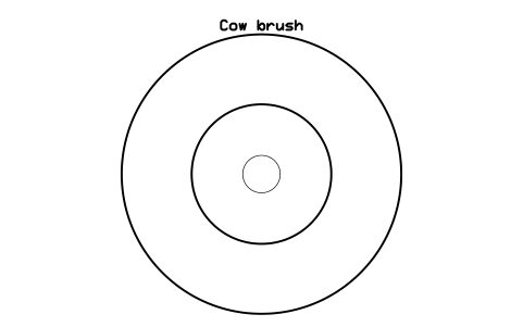 Aperçu du symbole Cow brush, bloc FRM_COW_BRUSH