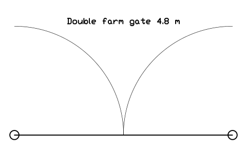 Aperçu du symbole Double farm gate 4.8 m, bloc FRM_FARM_GATE_DOUBLE