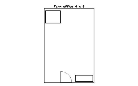 Aperçu du symbole Farm office 4 x 6, bloc FRM_FARM_OFFICE