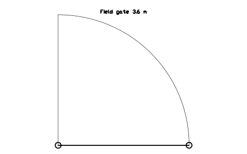 Aperçu du symbole Field gate 3.6 m, bloc FRM_FIELD_GATE_3600