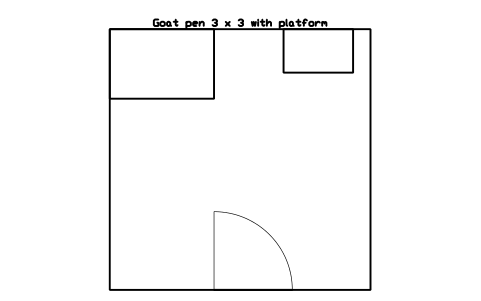 Aperçu du symbole Goat pen 3 x 3 with platform, bloc FRM_GOAT_PEN