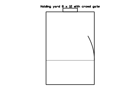 Aperçu du symbole Holding yard 8 x 12 with crowd gate, bloc FRM_HOLDING_YARD