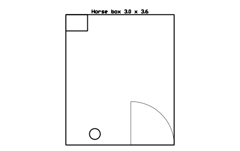 Aperçu du symbole Horse box 3.0 x 3.6, bloc FRM_HORSE_BOX_3000