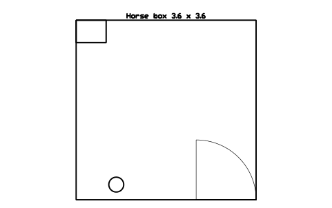 Aperçu du symbole Horse box 3.6 x 3.6, bloc FRM_HORSE_BOX_3600