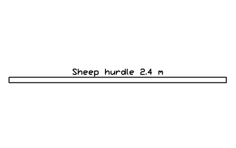 Aperçu du symbole Sheep hurdle 2.4 m, bloc FRM_HURDLE_2400