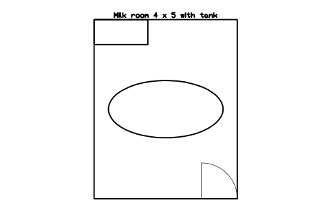 Aperçu du symbole Milk room 4 x 5 with tank, bloc FRM_MILK_ROOM
