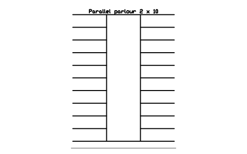 Aperçu du symbole Parallel parlour 2 x 10, bloc FRM_PARLOUR_PARALLEL_2X10