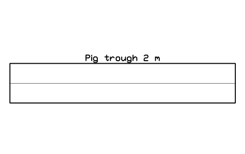 Aperçu du symbole Pig trough 2 m, bloc FRM_PIG_TROUGH
