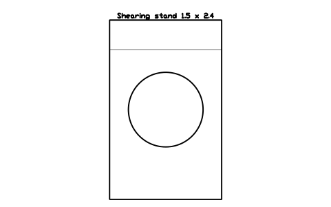 Aperçu du symbole Shearing stand 1.5 x 2.4, bloc FRM_SHEARING_STAND