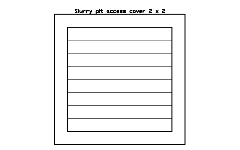 Aperçu du symbole Slurry pit access cover 2 x 2, bloc FRM_SLURRY_PIT_COVER